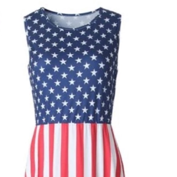 Stars & Stripes United States American flag dress - Picture 2 of 6